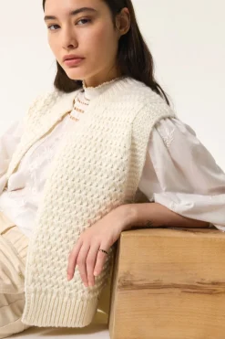 Gilet sans manches Aster Creme