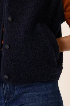 Veste maille sans manches Zlata Marine